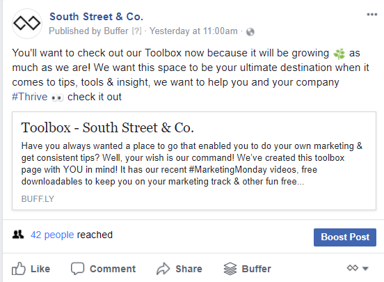 small business facebook page